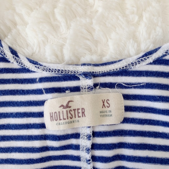 Hollister XS Blue White Striped Cropped Tank - Picture 4 of 5